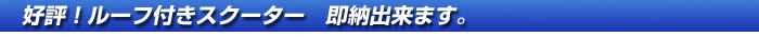 好評!ルーフ付きスクーター